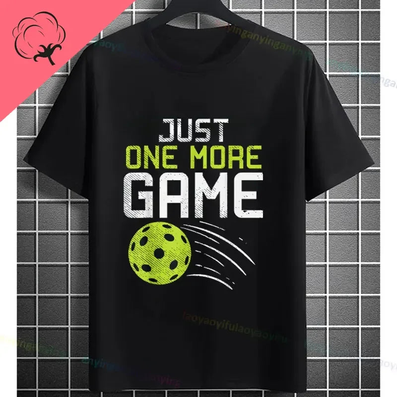 Pickleball Graphic T-Shirt – It Was in Funny Design Casual 100% Cotton Short Sleeve Tee for Sporty Style and Gift