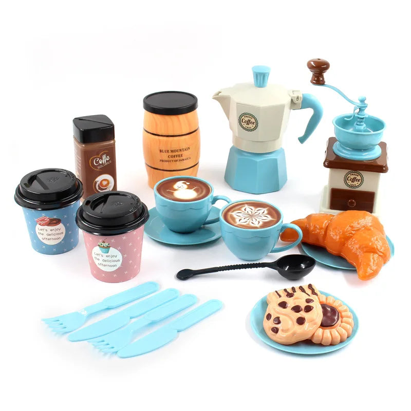 DIY Pretend Play Coffee Set – Simulation Tableware for Kids' Afternoon Tea Game Toys