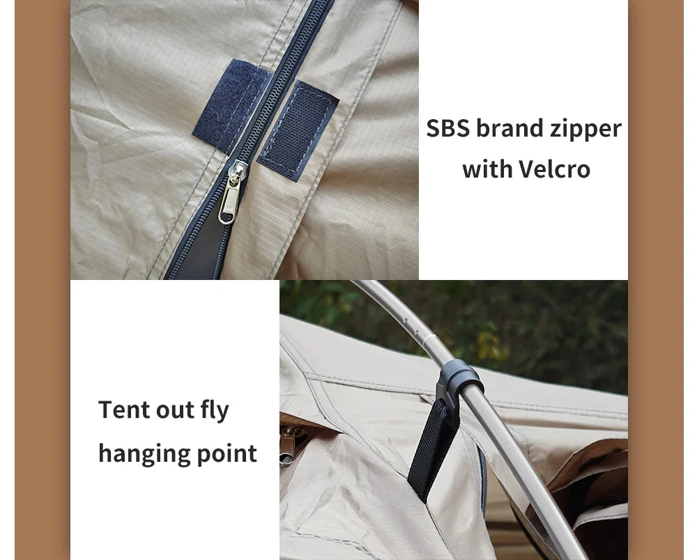 Fireproof Winter Camping Tent for 2 - Waterproof Tunnel Dome Tent with Stove Jack and Snow Skirt for 4 Season Hiking