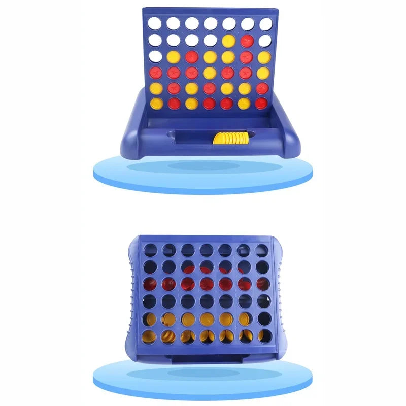 Foldable Connect 4 Game Classic Party Chess Family Toy Early Educational Puzzle for Children Thinking Training Gifts