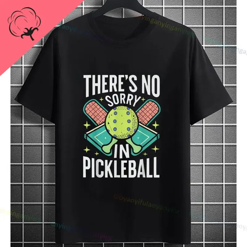 Pickleball Graphic T-Shirt – It Was in Funny Design Casual 100% Cotton Short Sleeve Tee for Sporty Style and Gift