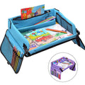Children's Car Seat Toy Tray with Storage Bag - Multifunctional Foldable Drawing and Creative Tray for Babies