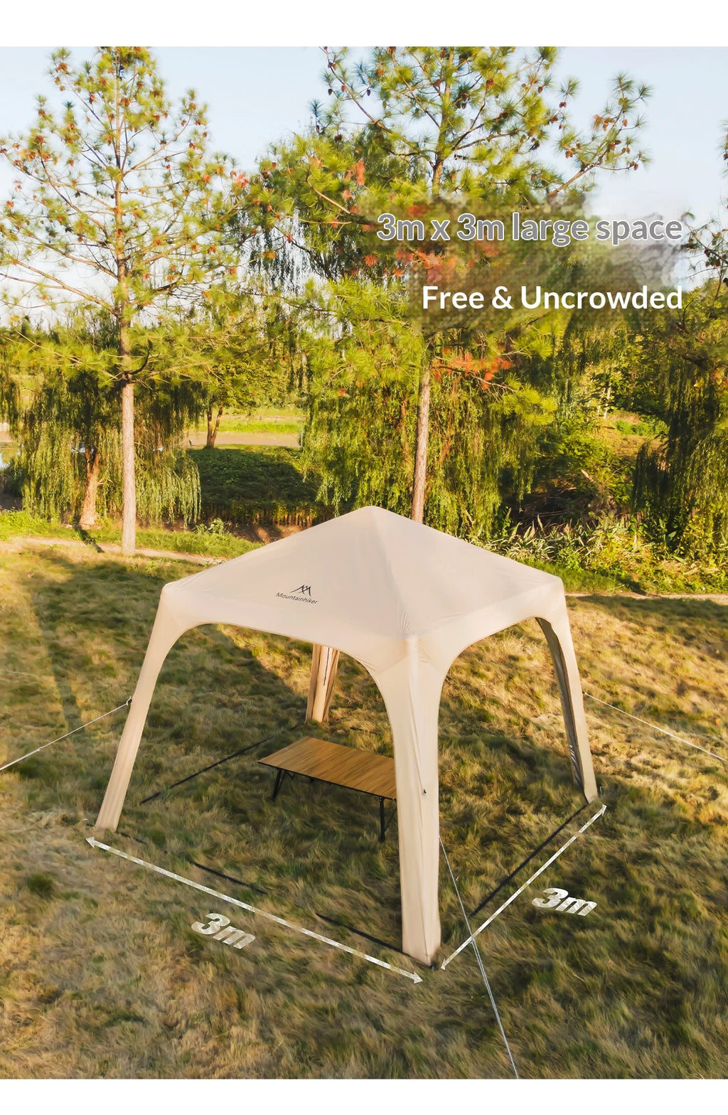 Inflatable Camping Tent for 4-6 People - Easy Set Up All-Season Outdoor Dome Tent 2000+ Model