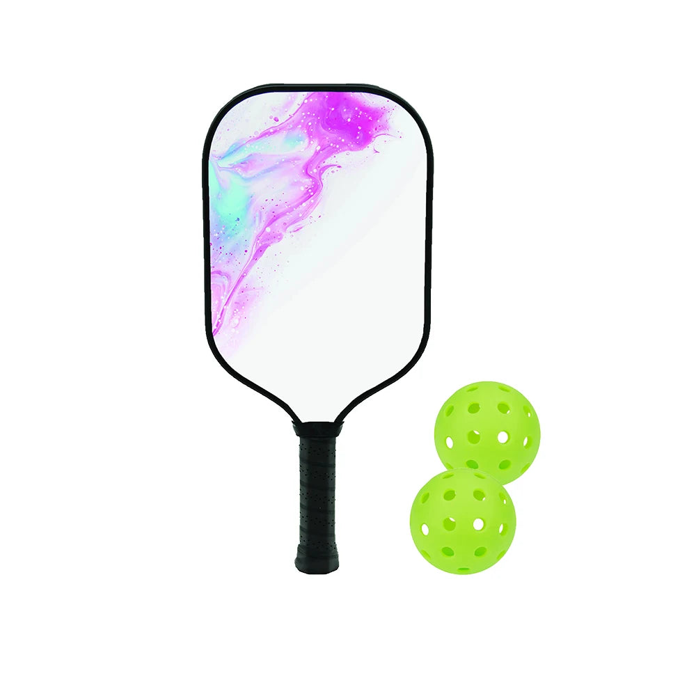 Pickleball Paddles Set with Fiberglass Surface for Non-Slip Grip, Durable Lightweight Design for Enhanced Traction and Stability