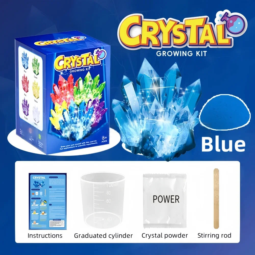Crystal Growing Science Kit - Educational STEM Toy with a Variety of Colors for Boys and Girls