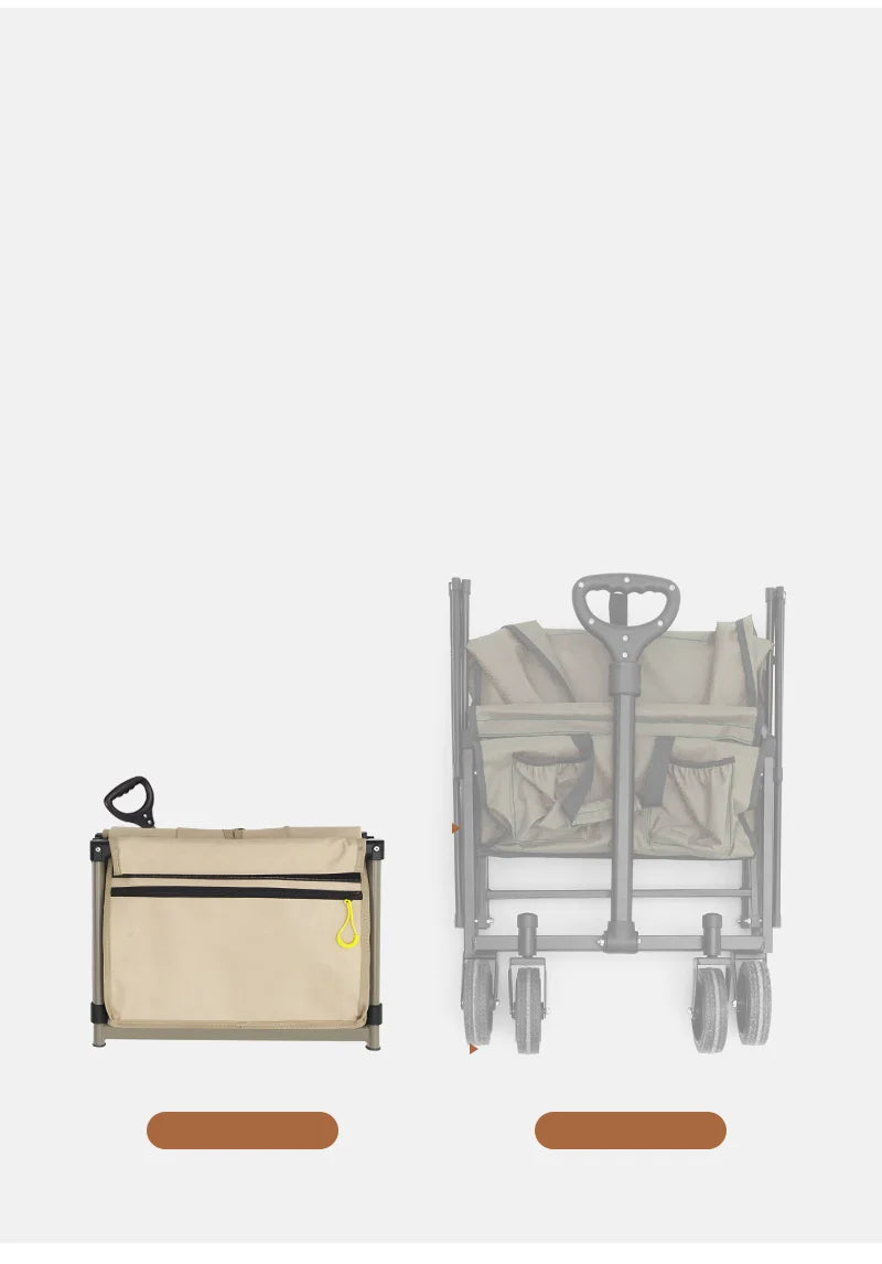 Naturehike Folding Cart Outdoor Camping Trolley 110L Large Capacity for Family Travel, Gardening, Beach Trips, and Shopping
