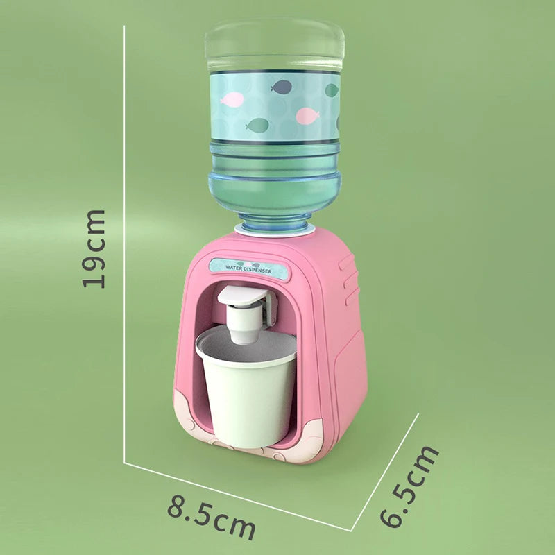 Simulation Cartoon Kitchen Toy Mini Water Dispenser for Kids Educational Play House Experience