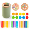 Montessori Silicone Educational Toys for Babies - Cognitive Color Matching Bucket and Sensor Game for Toddlers
