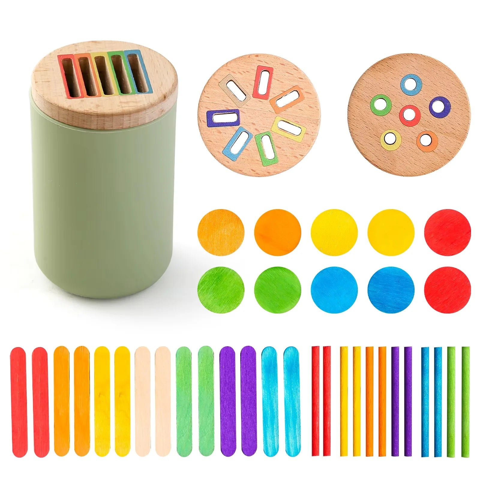 Montessori Silicone Educational Toys for Babies - Cognitive Color Matching Bucket and Sensor Game for Toddlers