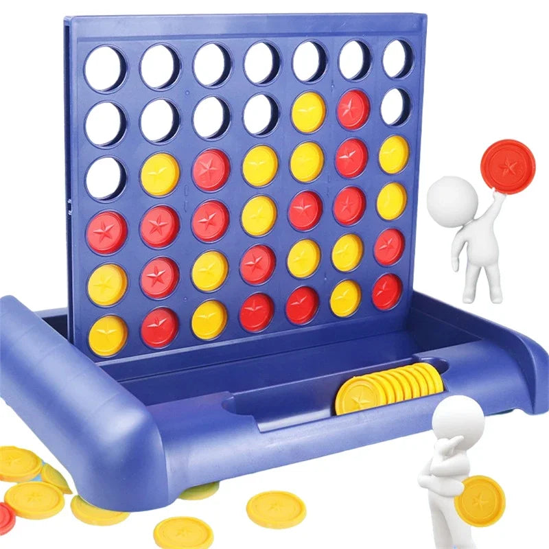 Foldable Connect 4 Game Classic Party Chess Family Toy Early Educational Puzzle for Children Thinking Training Gifts