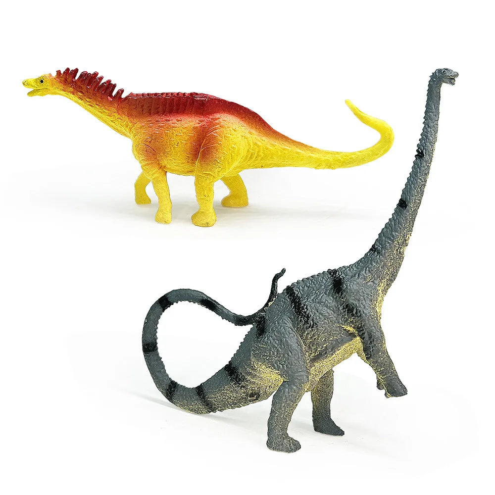 12pcs Dinosaur Toy Set - Updated Realistic Simulated Dinosaurs Models for Kids - Brachiosaurus & Tyrannosaurus Rex - Perfect Christmas Gift