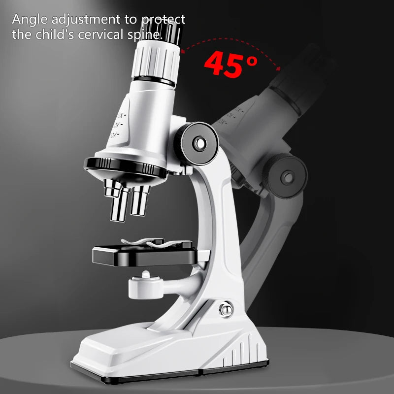 Kids Science Microscope Toy - Educational STEM Learning Kit for Children, Perfect Science Experiment Tool and Birthday Gift for 3 Years and Up