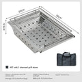 CAMPINGMOON UG-1 IGT Carbon Grill Camping Table with Expansion, Windproof BBQ, and Double-Layer Insulated Firewood Stove