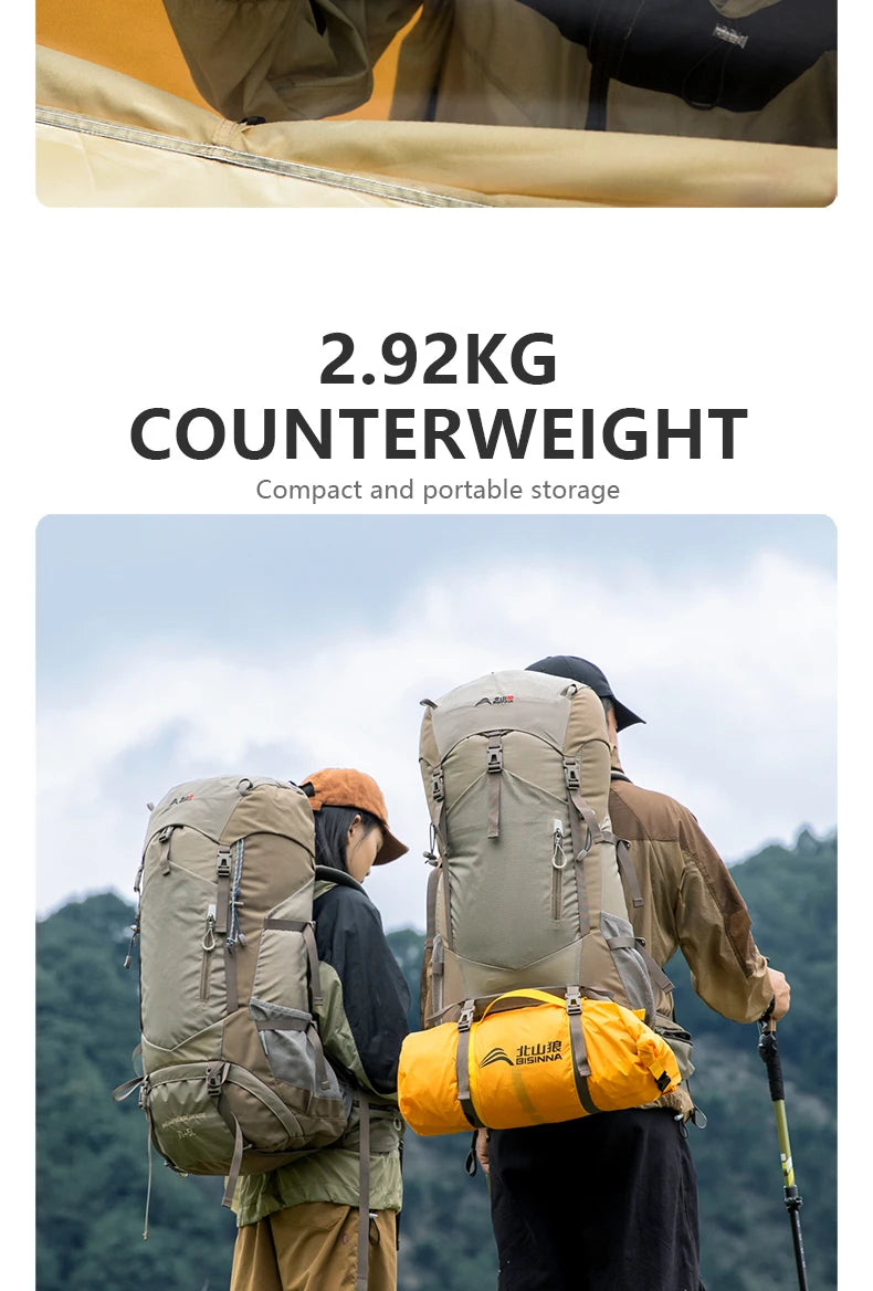 4 Season Camping Tent for 2 People - Double Layer Waterproof Backpacking Tent with Snow Skirt and Aluminum Poles for Hiking and Picnic