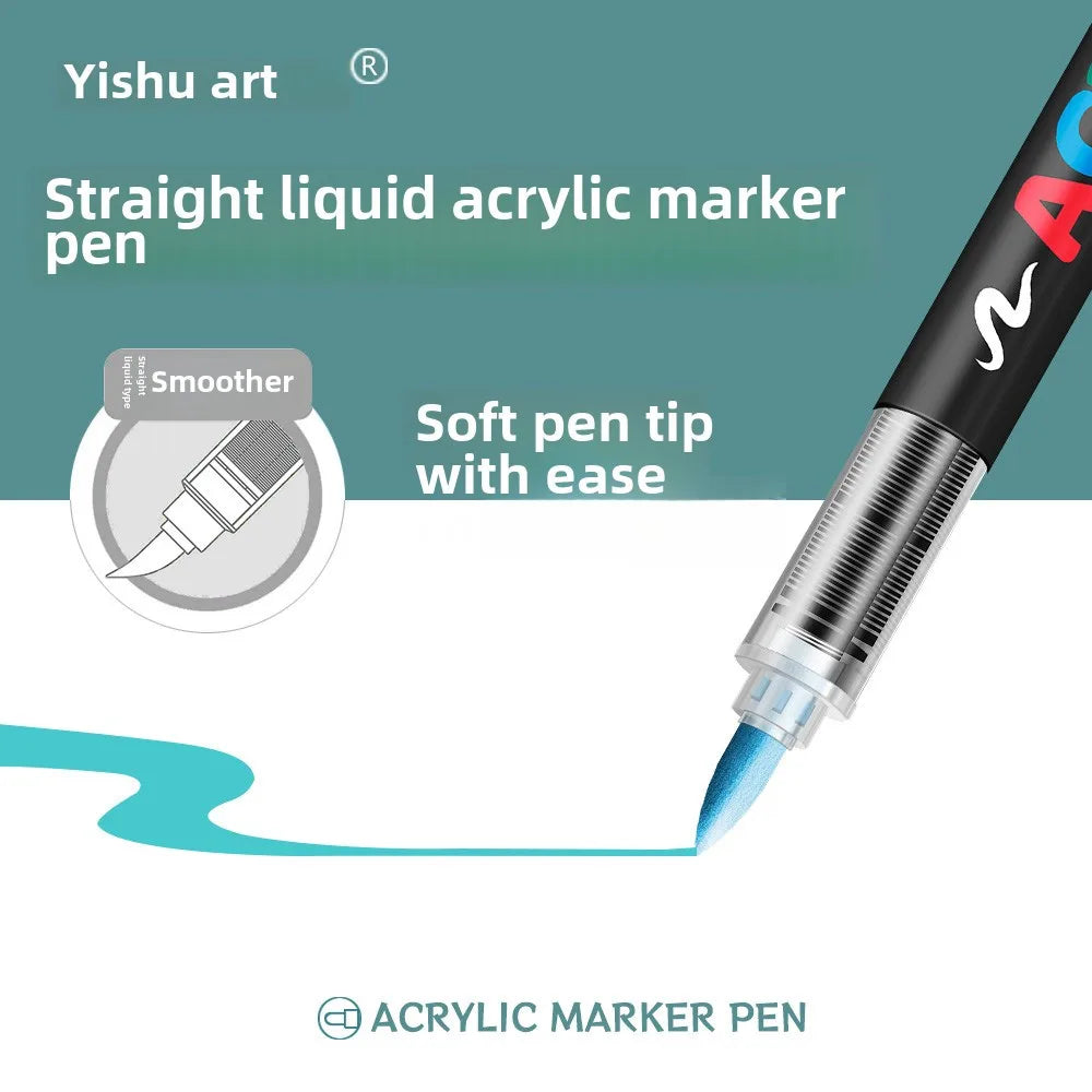 Acrylic Marker Pen Set - 12/24/36/48 Colors for DIY Art, Graffiti, School, and Office Supplies