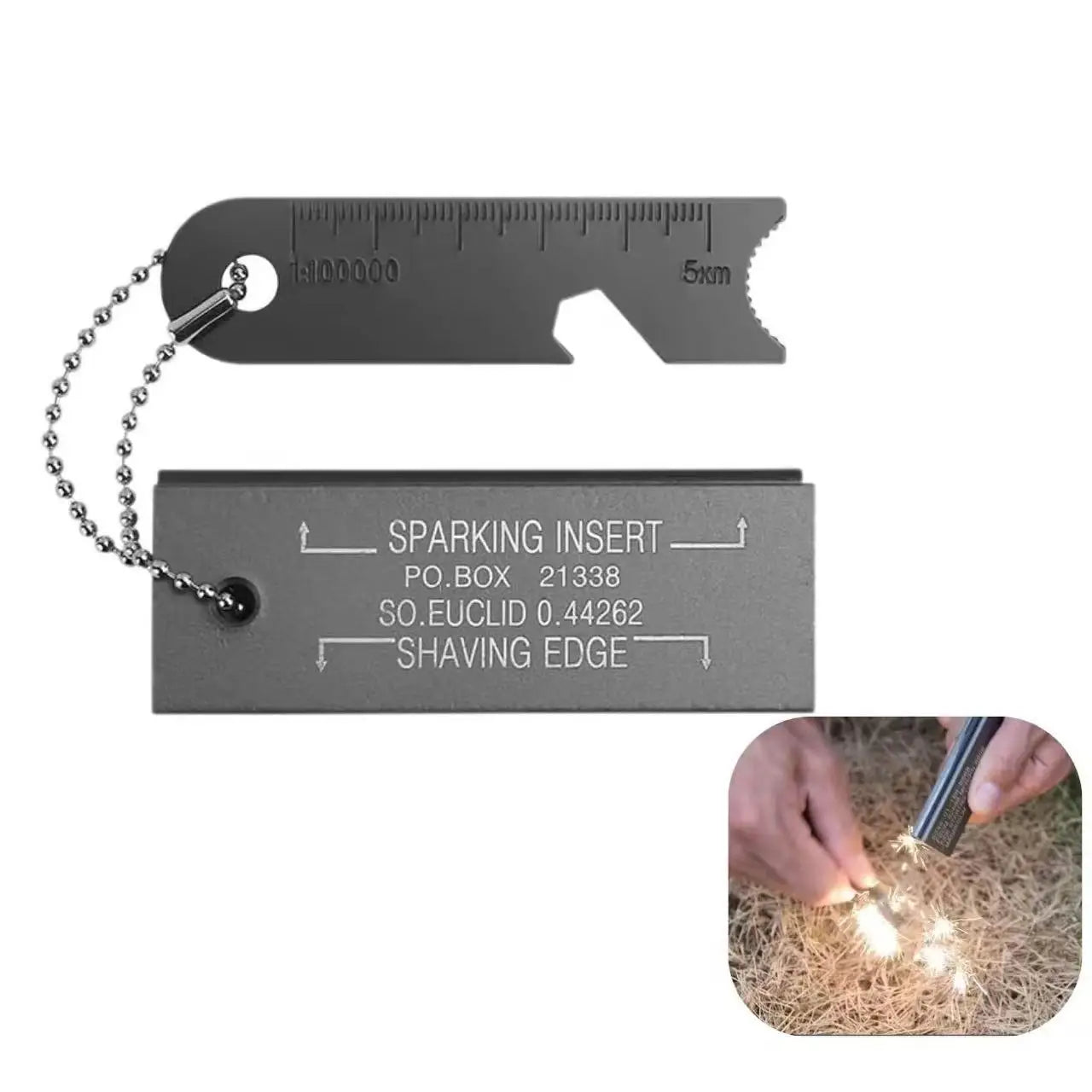 Outdoor Flint and Magnesium Stick for Camping and Wilderness Survival