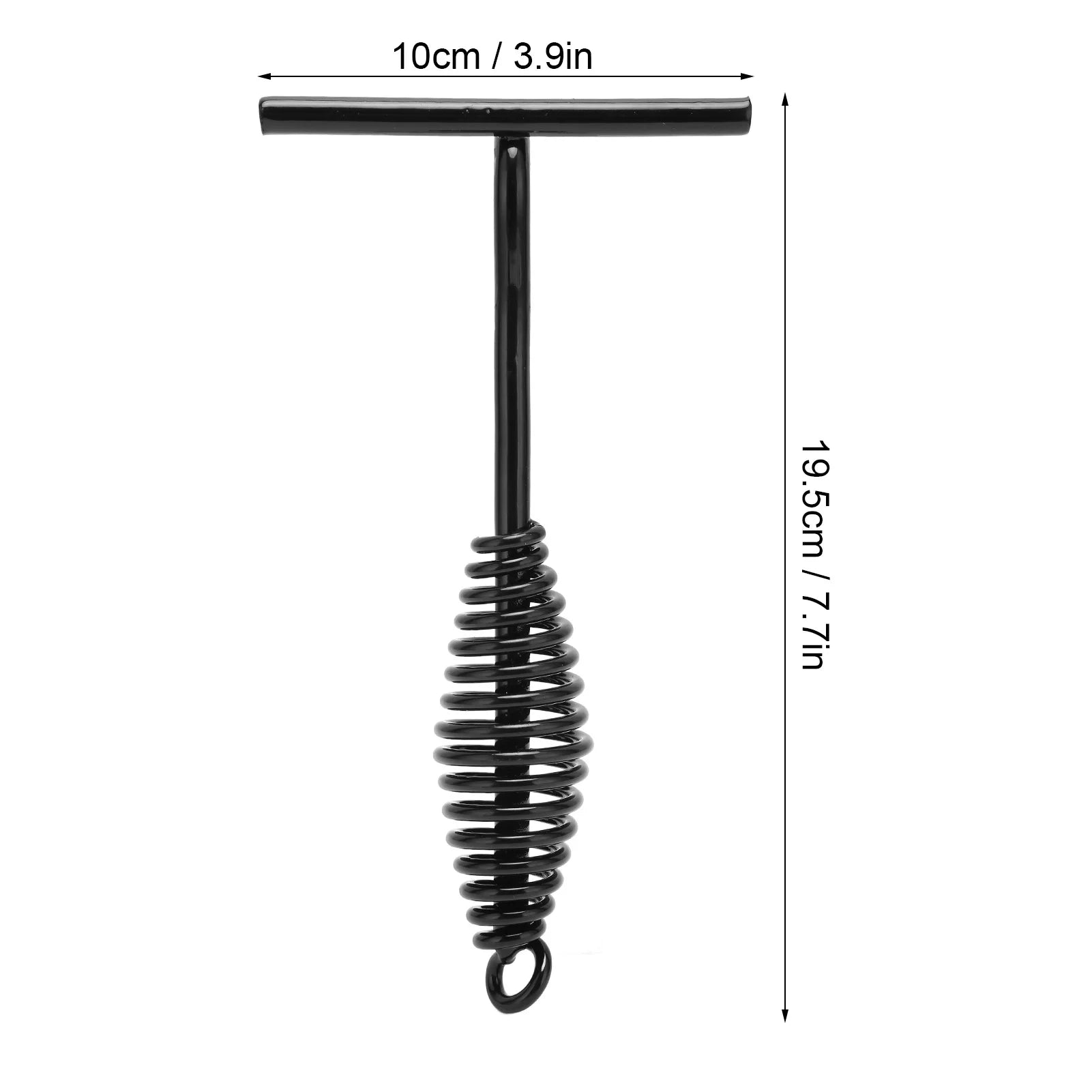 19.5cm Cast Iron Dutch Oven Lid Lifter with Spiral Handle for Outdoor Camping and Hiking