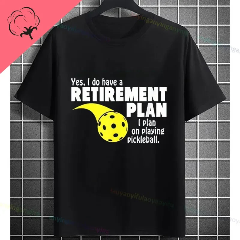 Pickleball Graphic T-Shirt – It Was in Funny Design Casual 100% Cotton Short Sleeve Tee for Sporty Style and Gift